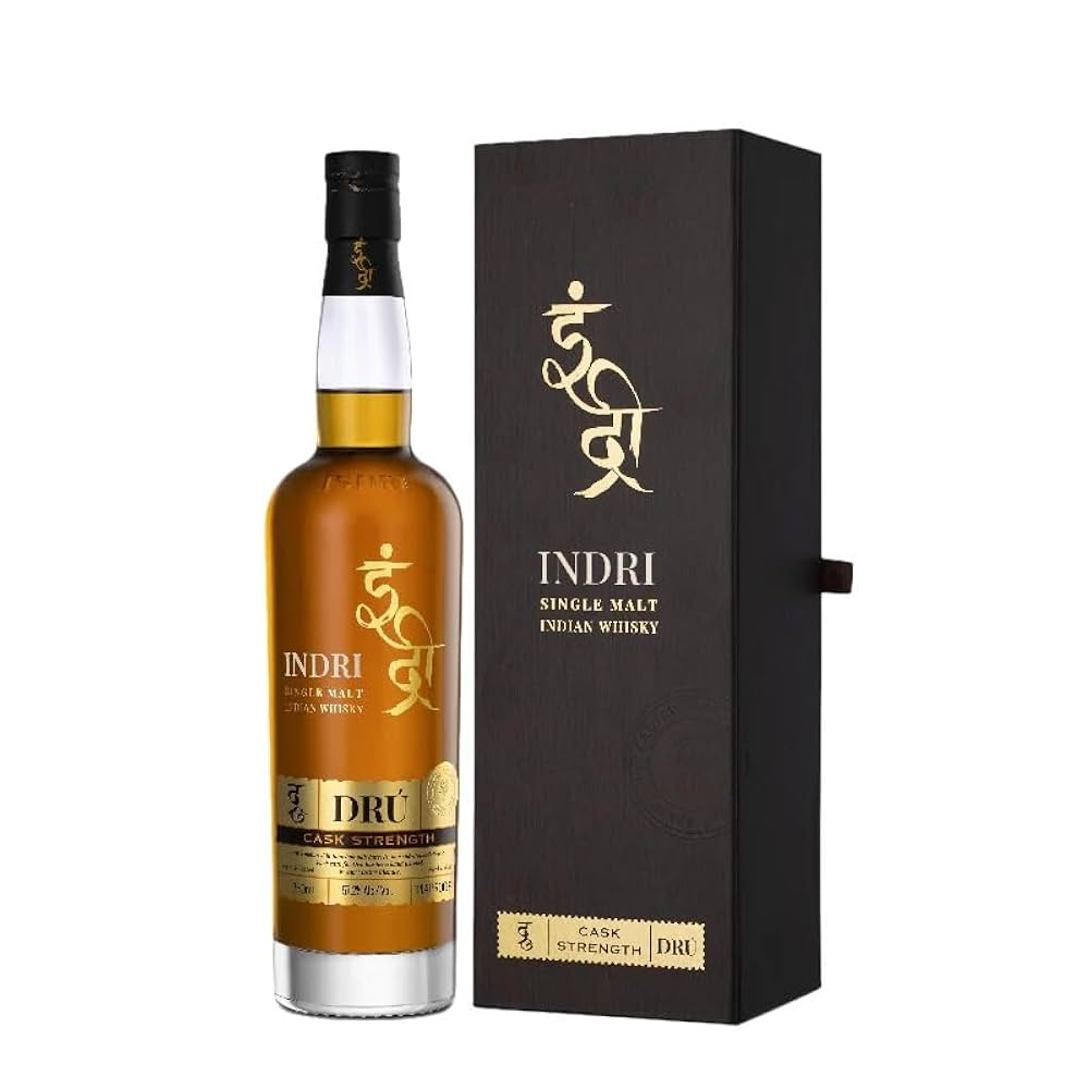 Indri Dru Cask Strength 57.20% Single Malt Indian Whisky 700mL