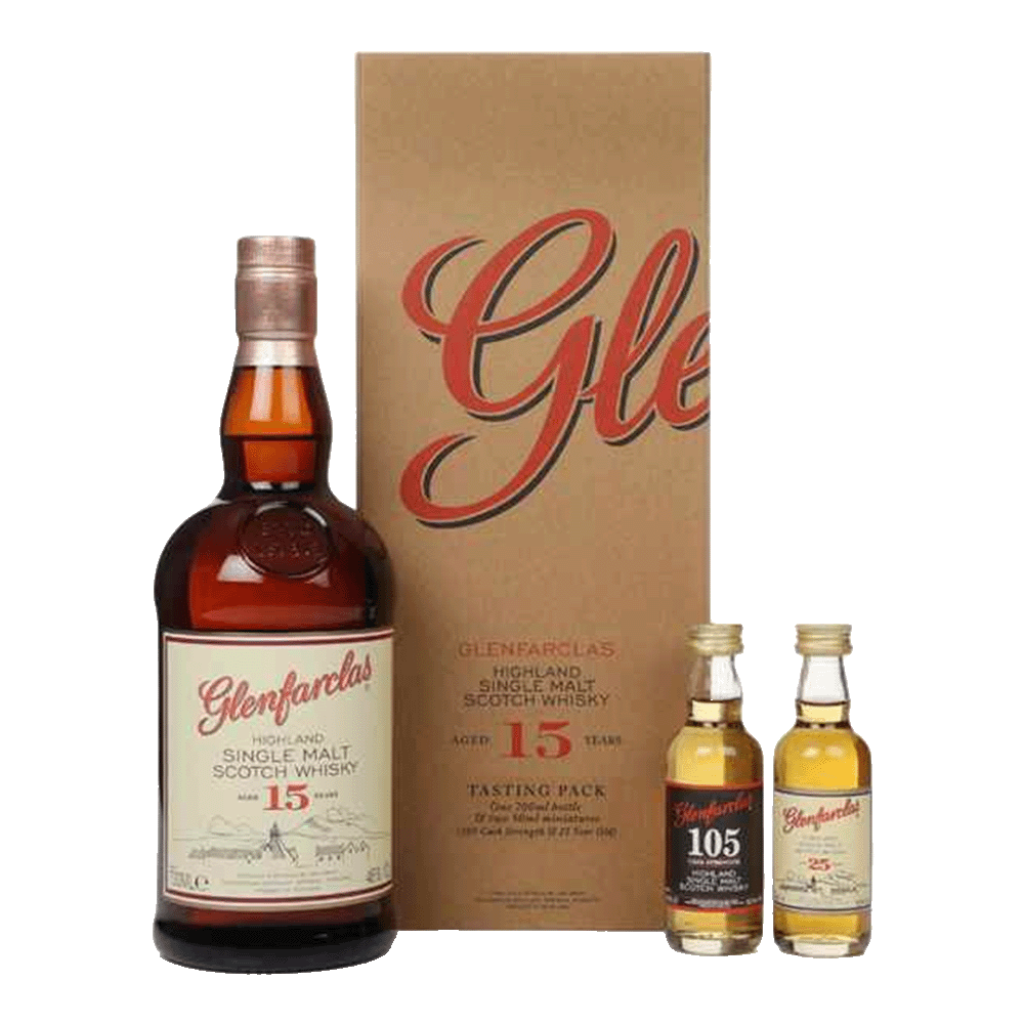 Glenfarclas 15 Year Old Gift Pack + 2 Miniatures - Uptown Liquor