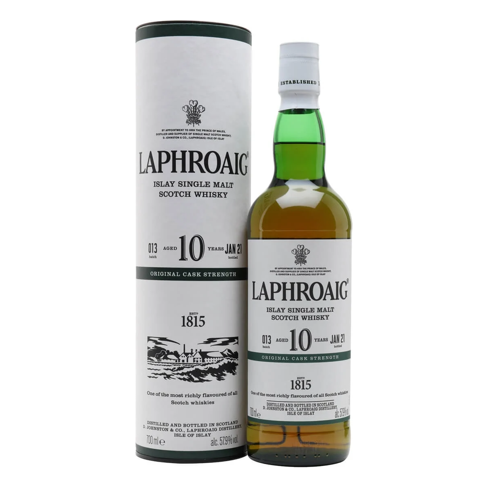 Laphroaig 10 Year Old Cask Strength Batch 13 700mL - Uptown Liquor