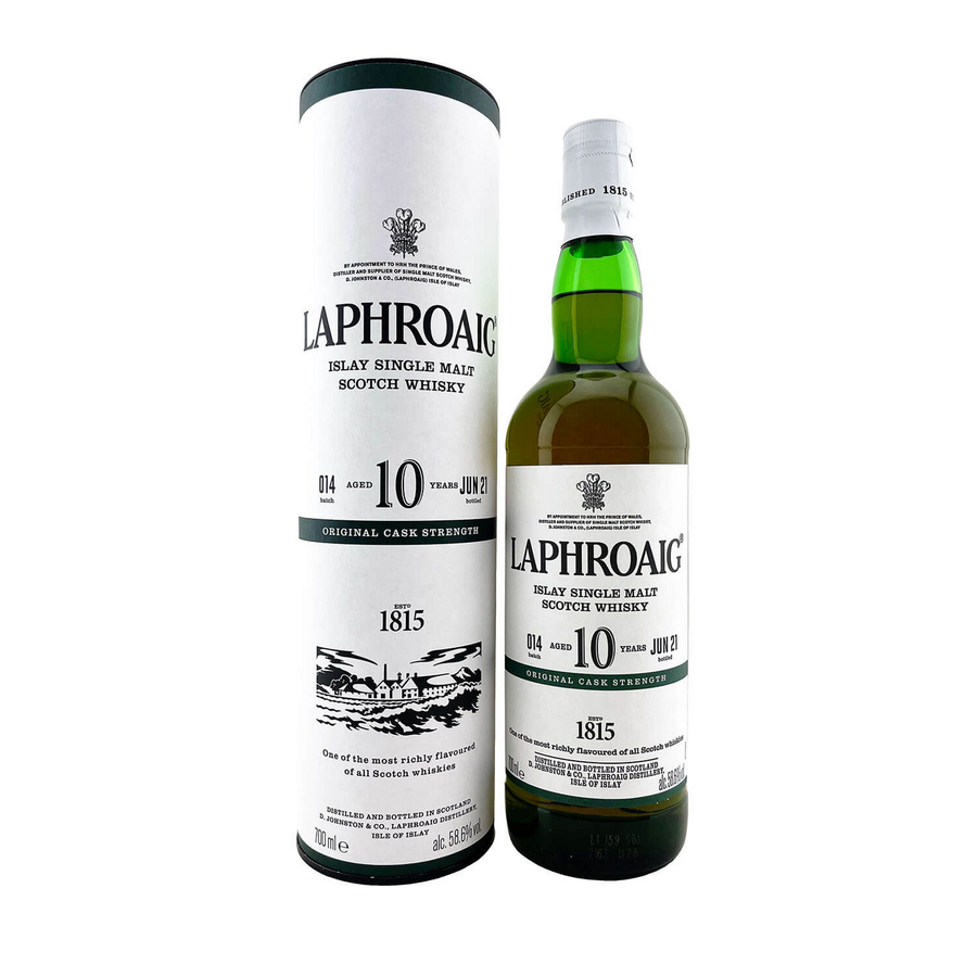 Laphroaig 10 Year Old Cask Strength Batch 14 700mL - Uptown Liquor
