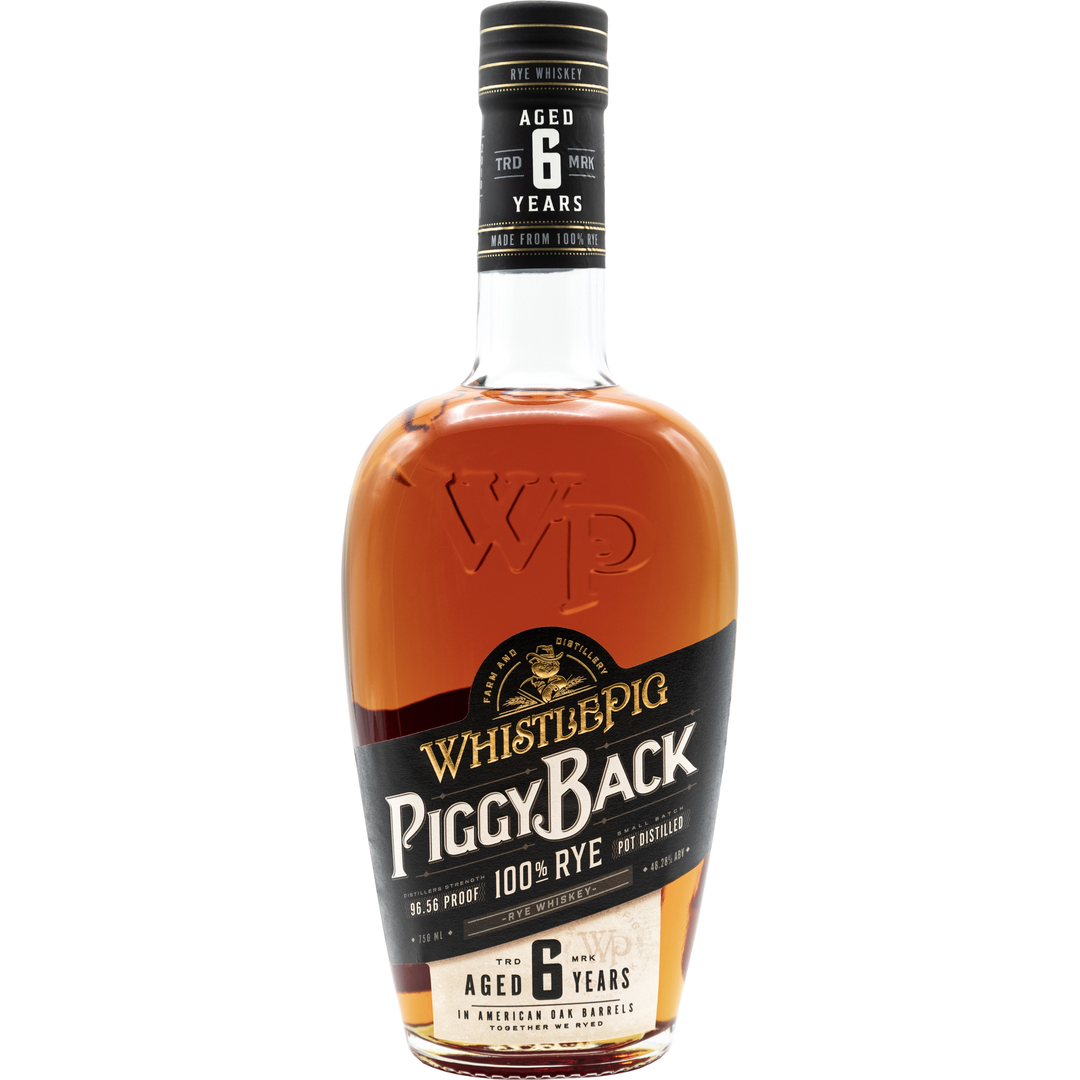 WhistlePig PiggyBack 6 Year Old Rye Whiskey 700mL