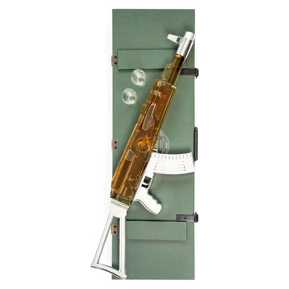Gatling AK-47 Mexican Spirit + 3 Shot Glasses 700mL - Uptown Liquor