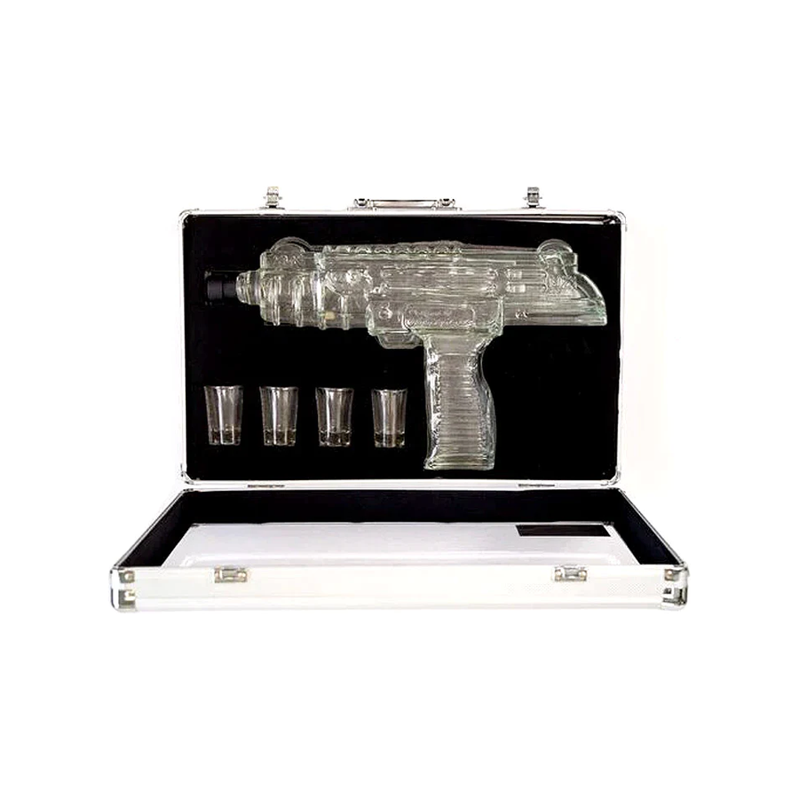 UZI Vodka With Brief Case and 4 Shot Glasses 1L - Uptown Liquor