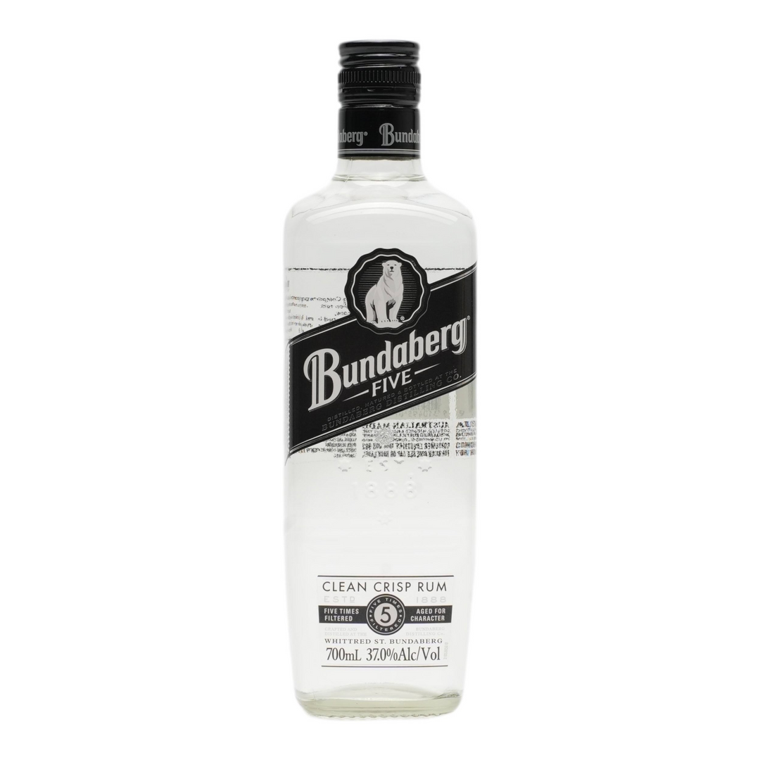 Bundaberg 5 Clean and Crisp White Rum 700mL - Uptown Liquor