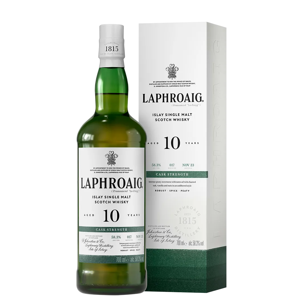 Laphroaig 10 Year Old Cask Strength Batch 17 700mL - Uptown Liquor