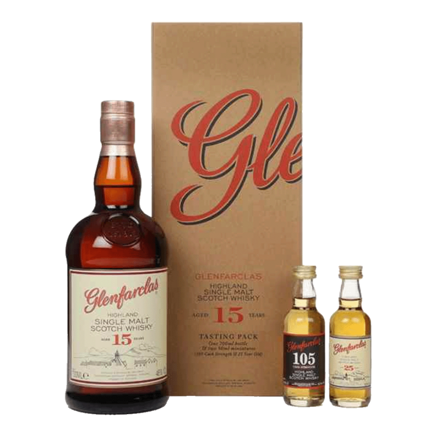 Glenfarclas 15 Year Old Gift Pack + 2 Miniatures - Uptown Liquor