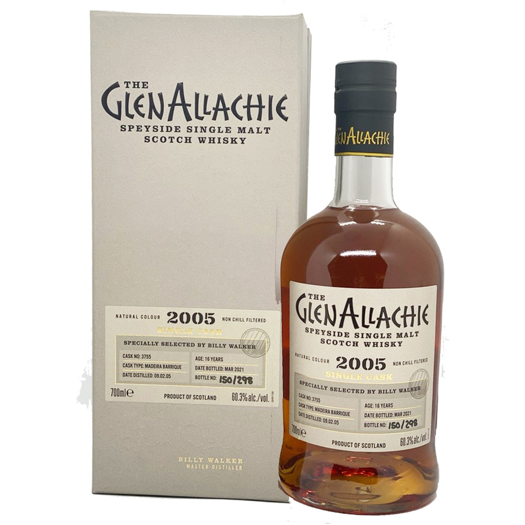 GlenAllachie 2005 16 Year Old Madeira Barrique Cask #3755 700mL