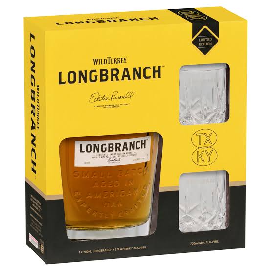 Wild Turkey Longbranch Gift Pack With 2 Glasses 700mL