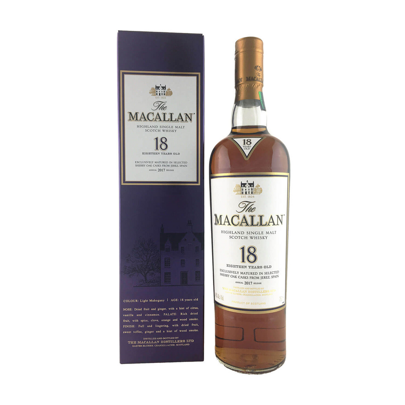 The Macallan 18 Years Sherry Oak 2017 700mL - Uptown Liquor
