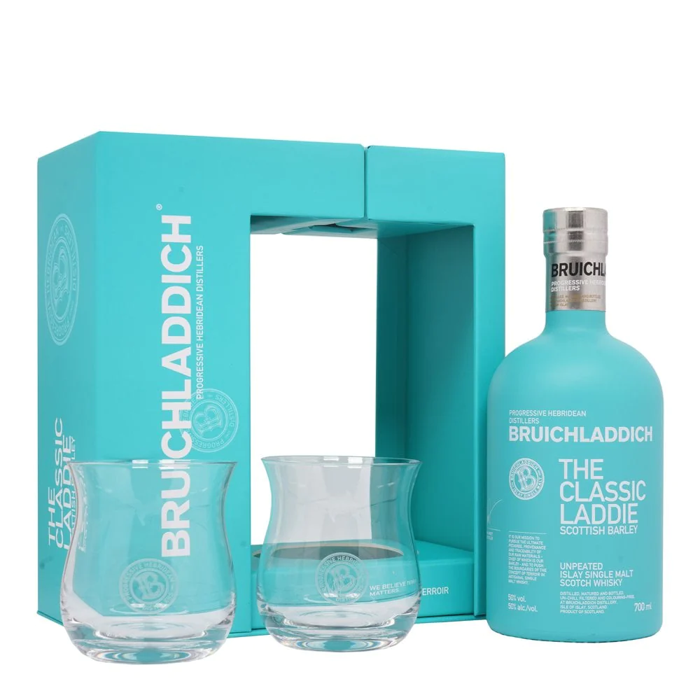 Bruichladdich The Classic Laddie 2 Glass Gift Pack 700mL - Uptown Liquor