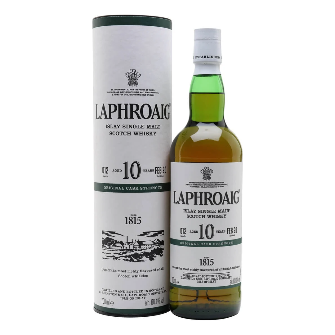 Laphroaig 10 Year Old Cask Strength Batch 12 700mL - Uptown Liquor