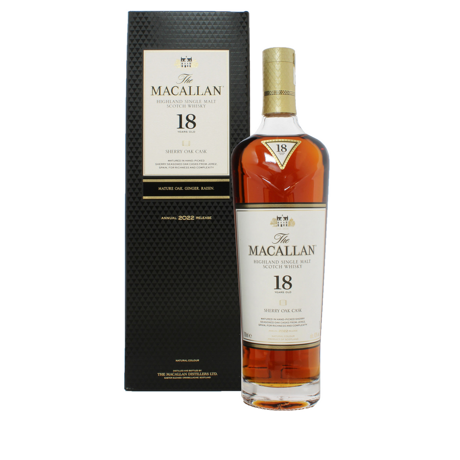 The Macallan 18 Years Sherry Oak 2022 700mL - Uptown Liquor