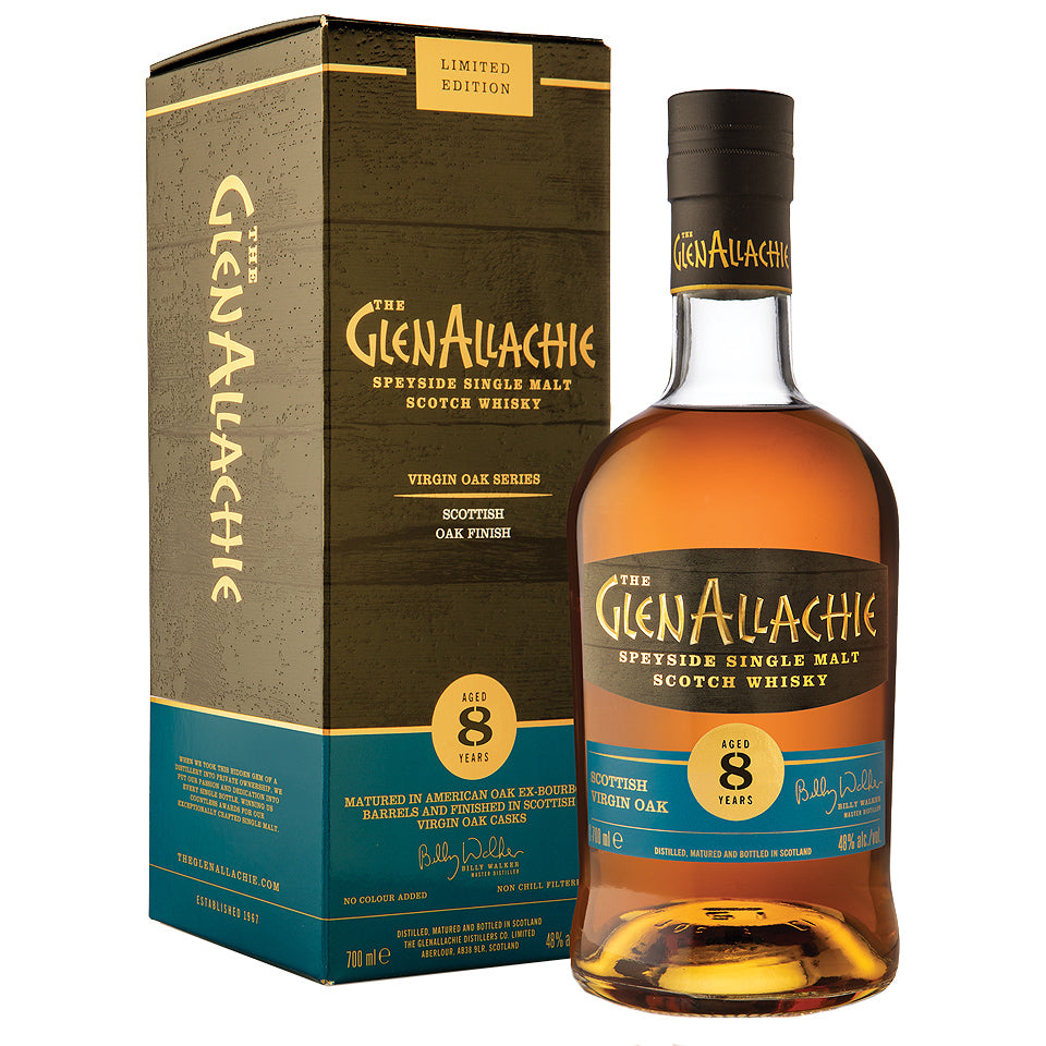 GlenAllachie 8YR Scottish Virgin Oak Scotch Whisky 700mL
