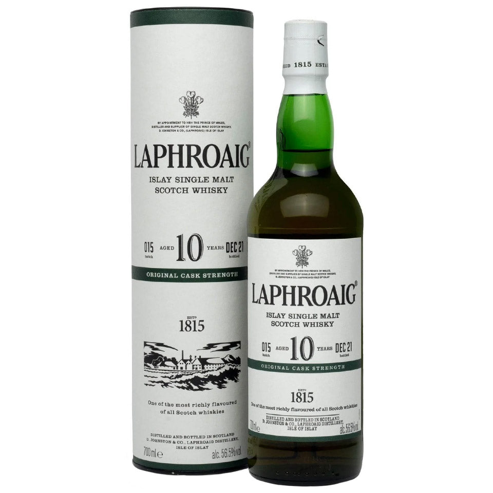 Laphroaig 10 Year Old Cask Strength Batch 15 700mL - Uptown Liquor