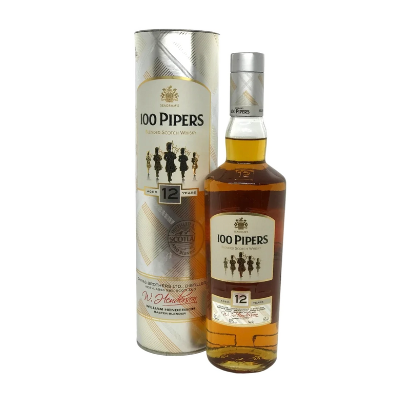 100 Pipers 12 Year Old Blended Scotch Whisky 750mL - Uptown Liquor