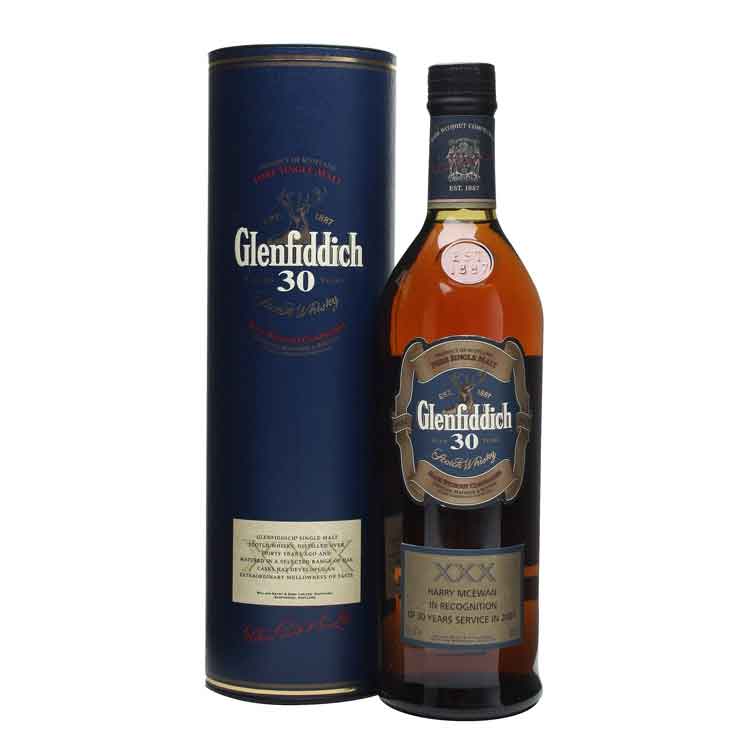 Glenfiddich 30 Year Old Scotch Whisky 700mL - Blue Tin - Uptown Liquor