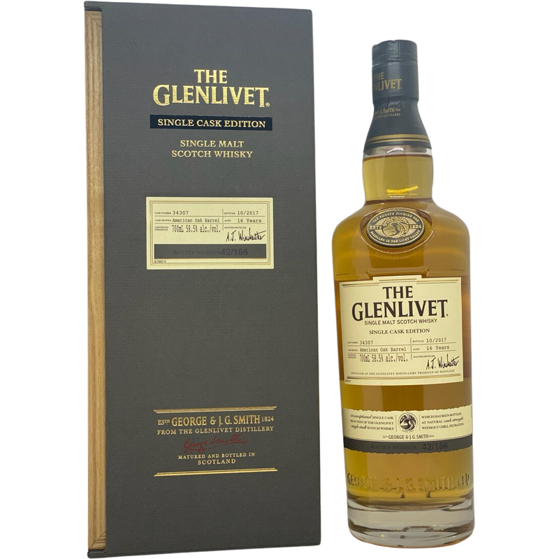 The Glenlivet 16 Years American Oak Single Cask Scotch Whisky 700mL - Uptown Liquor