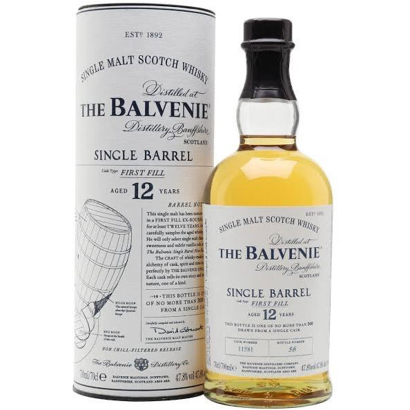 Balvenie 12 Year Old Single Barrel Scotch Whisky 700mL - Uptown Liquor