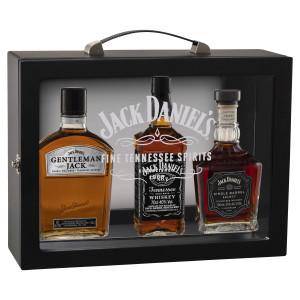 Jack Daniel's Family of Brands Wooden Gift Pack with Glass Case 700mL - Uptown Liquor